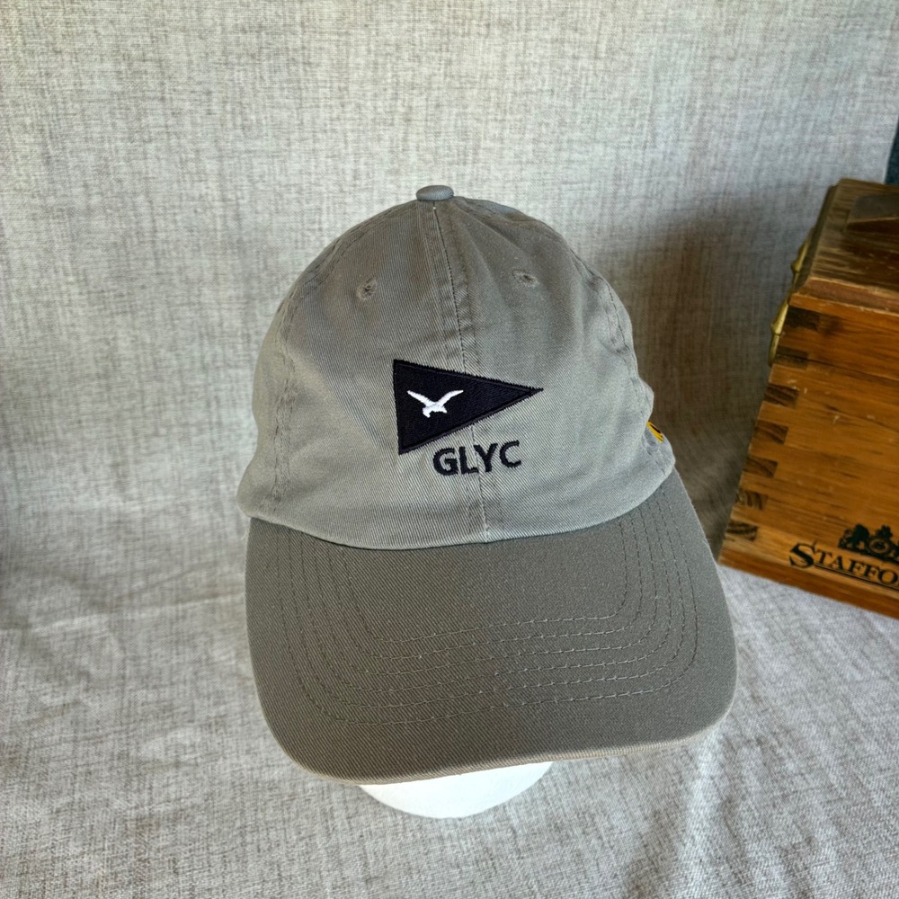 Imperial Golf Hat Gull Lake Yacht Club GLYC Grey Nautical Flags Cap Strapback - Picture 2 of 12
